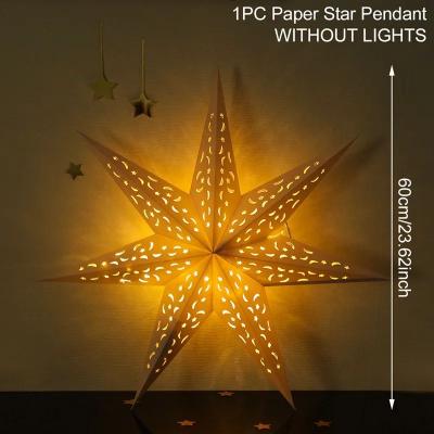 Inspire Select Hollow Star Hanging Pendant Eid Mubarak Ramadan Kareem Paperboard Hanging Decoration For Islamic Party & Christmas 8