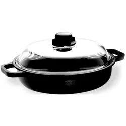 Risoli Induktionspfanne 24 cm mit 2, Pfanne + Kochtopf, Schwarz