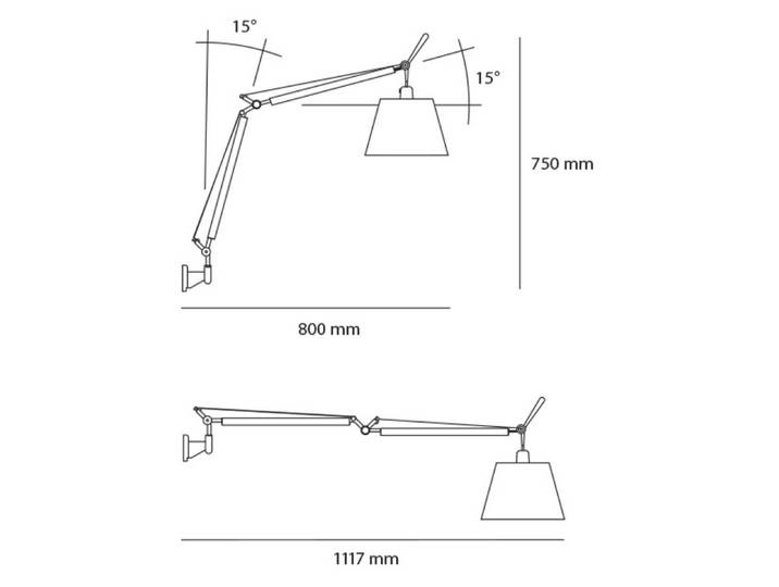 Tolomeo Basculante Wandleuchte Pergament - Artemide - Wohnzimmer - Papier / Karton