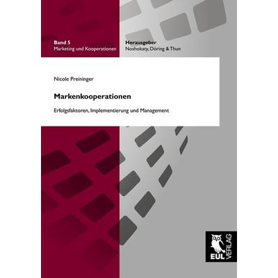 Markenkooperationen, Taschenbuch von Nicole Preininger, Josef Eul Verlag, 978-3-89936-913-7
