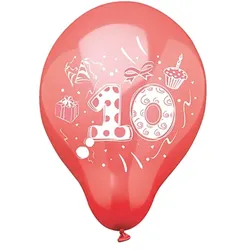 Papstar 72 Zahlenluftballons Ø 25 cm farbig sortiert 10