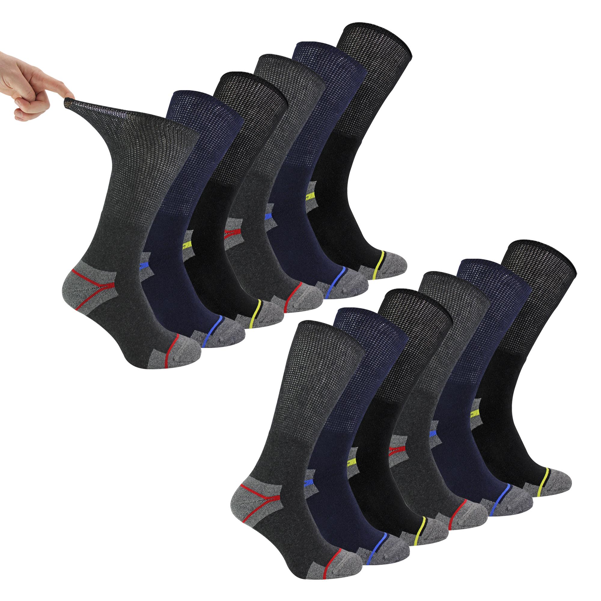 Multipack Heren Diabetessokken voor op het Werk | Ademend zonder Elastiek Diabetessokken