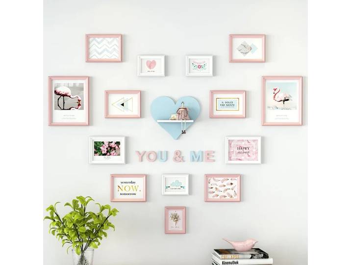 Cadre Photo mural suspendu pour enfants, combinaison créative, cadre Photo mignon et développé, ensemble d'amour, cadre Photo Simple