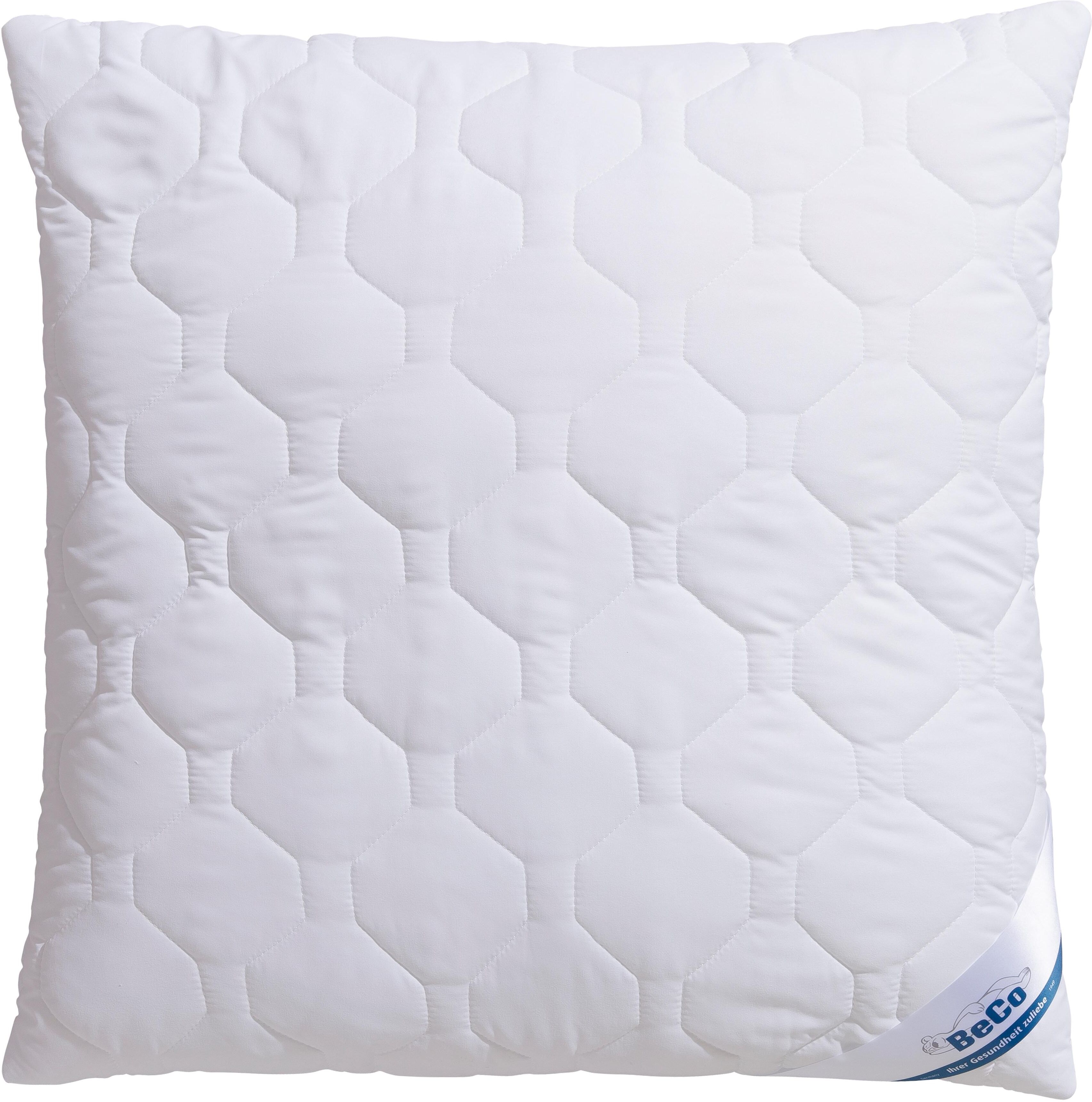 Microfaserkissen BECO "BeCo Antibac - antibakterielle Bettwaren - kochfest", weiss (weiß), B:80cm L:80cm, Bezug: 100% Polyester. Füllung: 100% Polyester, Kopfkissen, Microfaserkissen, Antibakteriell und kochfest 95 weiß B/H/L: 80cm x 80cm, Kunstfaser, 1 S