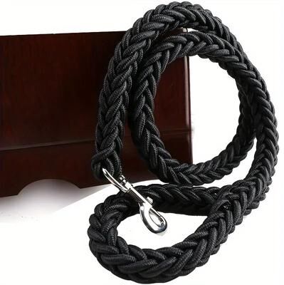 Uplift Treasures Braided Dog Leash For Training Walks black xl