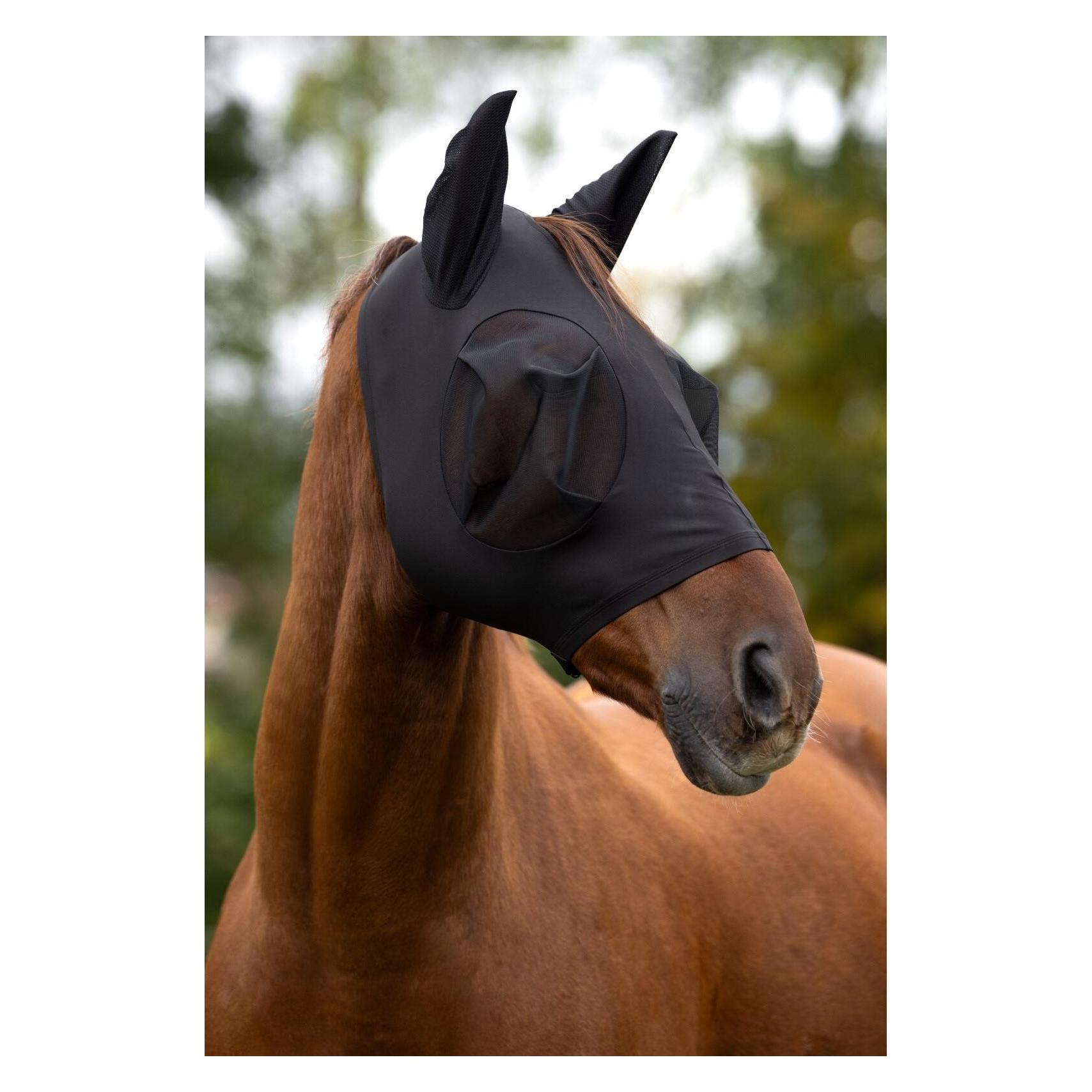 Kerbl Fliegenschutzmaske FinoStretch Zipper schwarz, Pony (3230540)