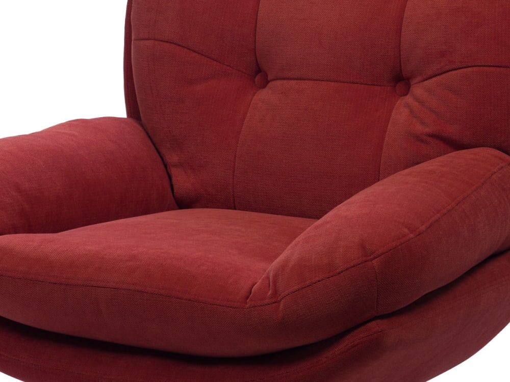 Amadeus Fauteuil design et confortable pivotant terracotta Orange 78x100x90cm