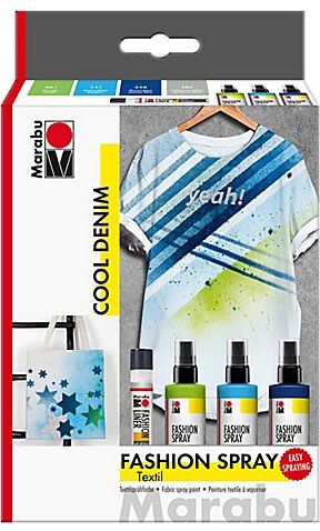 Marabu Fashion-Spray-Set "Cool Denim", 3x 100 ml