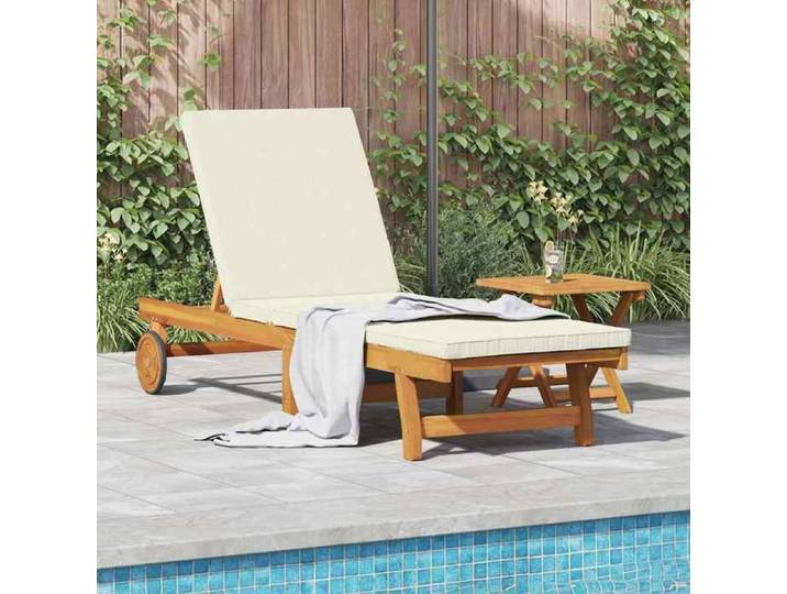 BEWI®Transat - 2 pcs - Bain de Soleil Transat Jardin double - Marron 40x40x40cm Bois d'acacia massif &FR764539