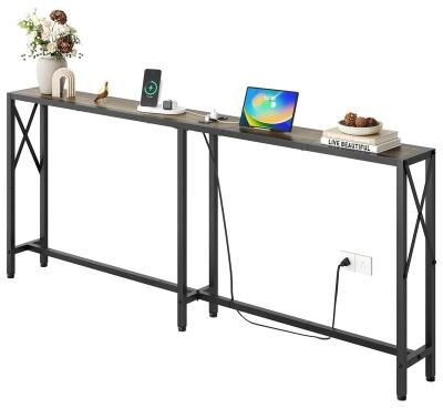 No "Oulets-Narrow Console Table - 7.87""D x 70""W x 30.31""H"