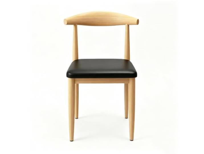 FCZVWPR Esszimmerstuhl, Holzmaserung, Metallrahmen, Küchenstuhl Ergonomischer Esszimmerstuhl, For Esszimmer, Küche, Bistro, Café, Restaurant(Black)
