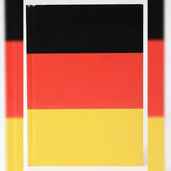 ADINA Notizbuch A4 fester Deckel Lineatur gepunktet Deutschlandfahne