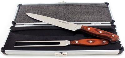 BergHOFF Pakka Wood 3Pc Stainless Steel Carving Set with Case