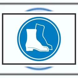 HB-Druck Sicherheitsschuhe tragen Symbol Schild A0 (841x1189mm)