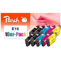 Peach 10er-Pack Tintenpatronen kompatibel zu Epson No. 16, C13T16264010