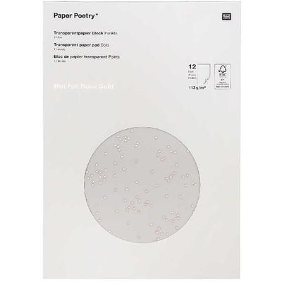 Transparentpapier, Punkte / Roségold