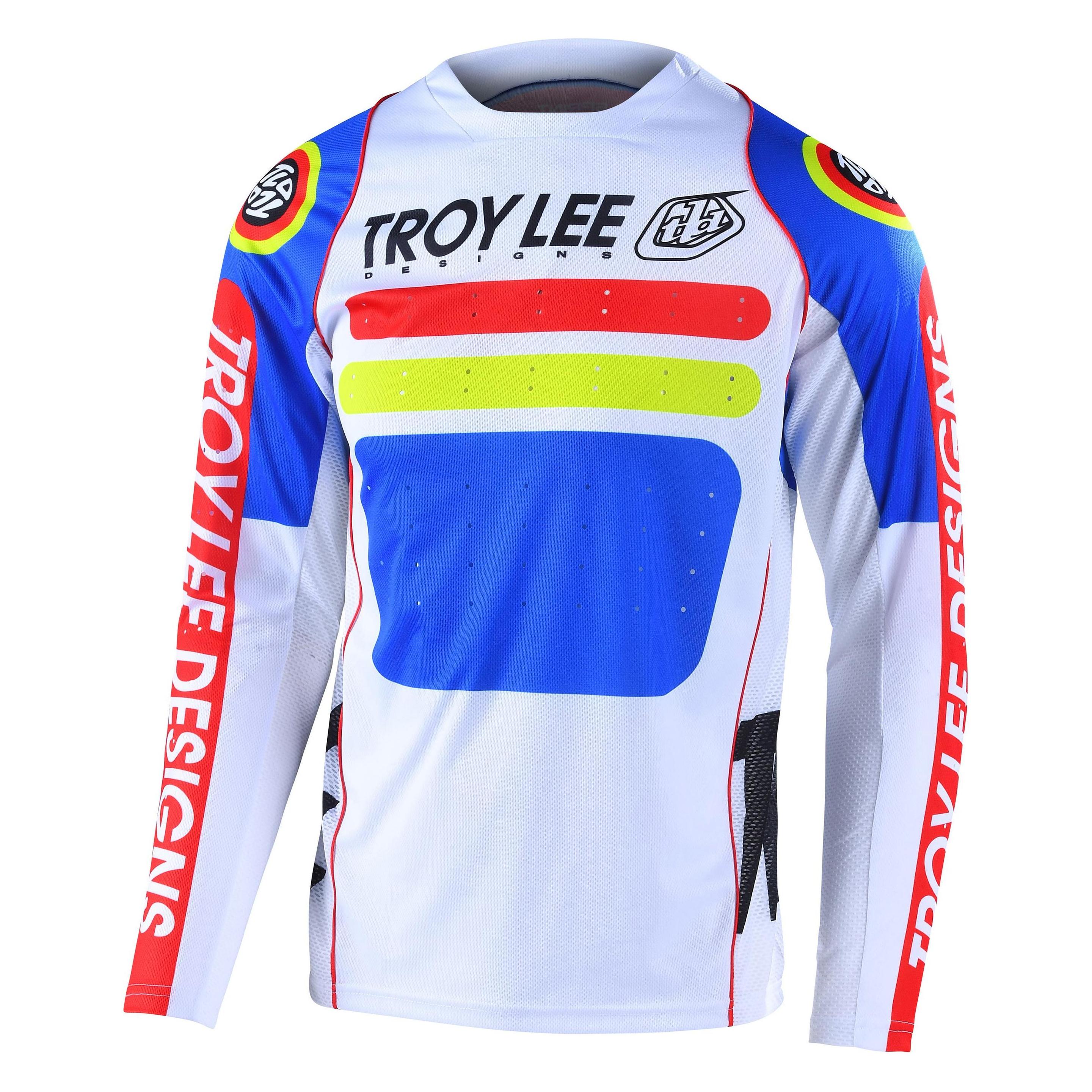 Troy Lee Designs Sprint Jersey, Drop In, white, youth XL SALE (XL) (40083447)