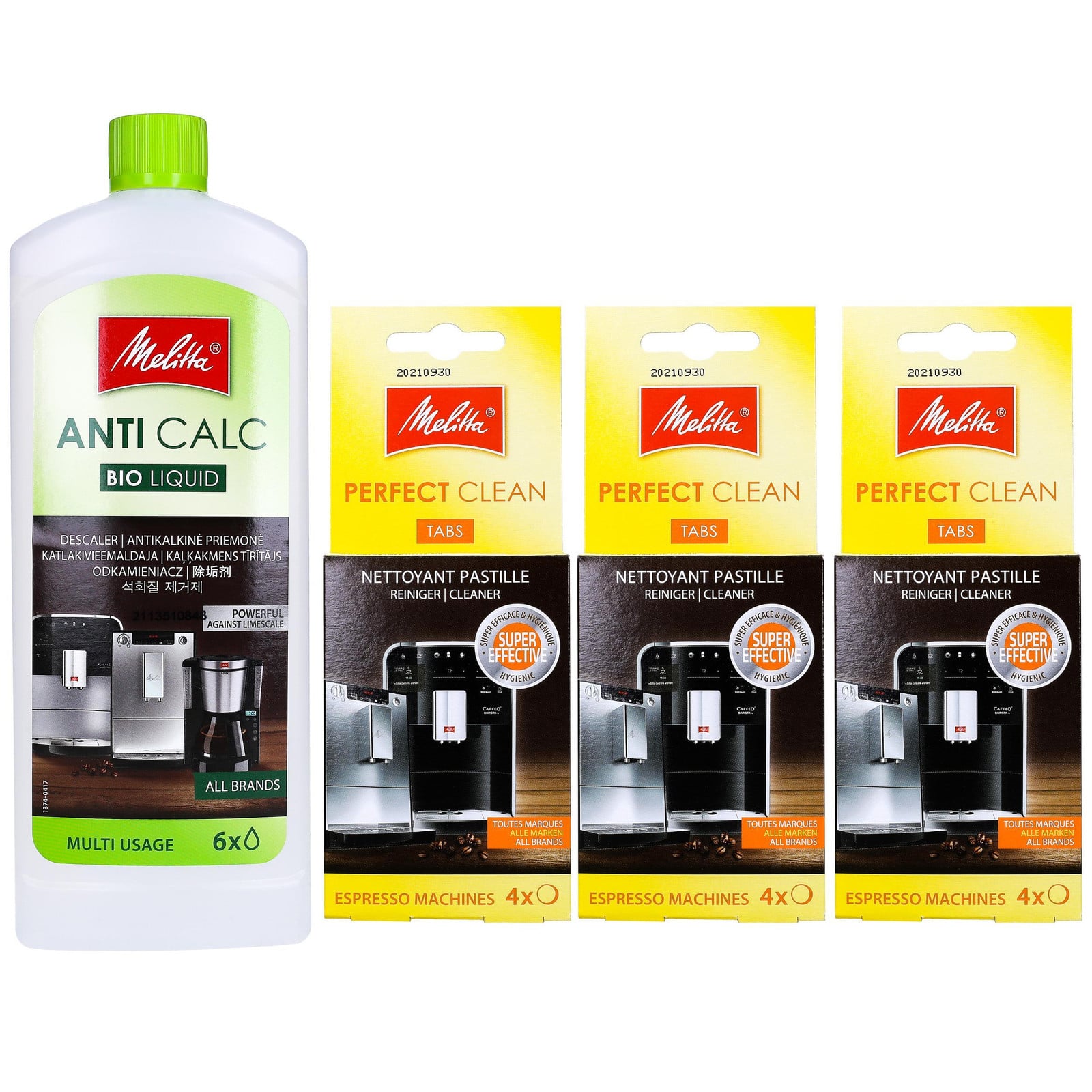 Melitta Ontkalker 250 ml met 12 Perfect Clean reinigingstabletten