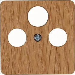 Kopp 357830185 MILANO - Antennen-Abdeckung für Antennensteckdose TV/RF/SAT, Farbe: eiche