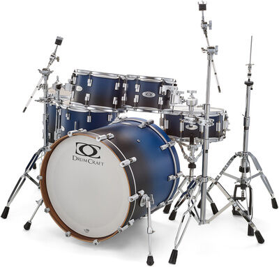 DrumCraft Series 6 2up 2down Blue Fade Black To Vivid Blue