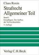 Claus Roxin - Strafrecht Allgemeiner Teil Bd. 1: Grundlagen. Der Aufbau der Verbrechenslehre: Band I - Preis vom 04.10.2026 03:51:26 h