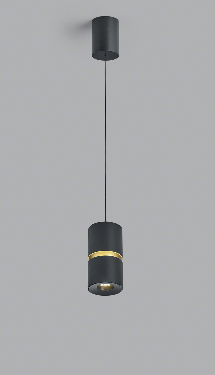 Helestra LED-Pendelleuchte ROK Schwarz/Gold 26/2502.28 4022671119993