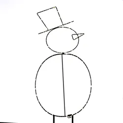 MARELIDA LED Gartenstecker Schneemann Silhouette 250LED H: 77cm Weihnachtsdeko Gartendeko