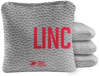 Skip's Garage Lincoln Gray Dual Sided Cornhole Bags