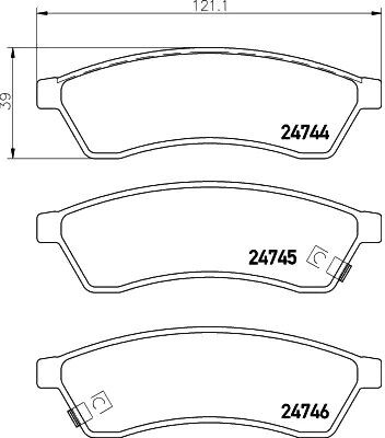 BREMBO P 10 060 Brake pad set