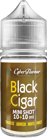 Cyber Flavour Black Cigar Aroma Mini Shot 10ml Tabacco Liquirizia Menta Anice