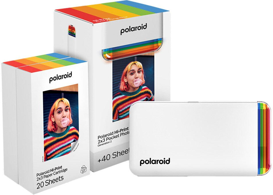 Polaroid Hi-Print Gen. 2 Everything Box m. Mobil Fotoprinter & 40 stk. Fotopapir - Hvid
