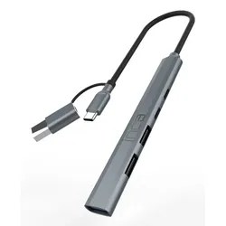 Inca IUTP-06TX Schnittstellen-Hub USB 3.2 Gen 1 (3.1 Gen 1) Type-A + Type-C 5000 Mbit/s Grau