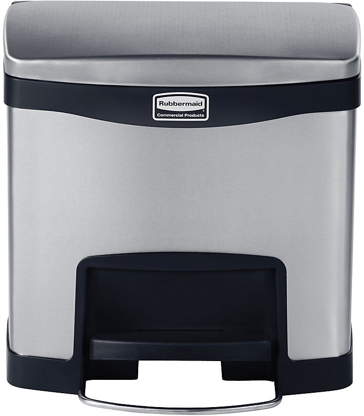 Tretabfallsammler SLIM JIM®, aus Edelstahl, Volumen 15 l Rubbermaid
