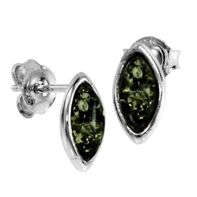 Paar Ohrstecker OSTSEE-SCHMUCK "Ostsee-Schmuck Ohrstecker Alwa grün Ohrstecker Alwa grün", weiß, Ohrringe, Damen, 11 x 5mm, Silber 925 (Sterlingsilber)