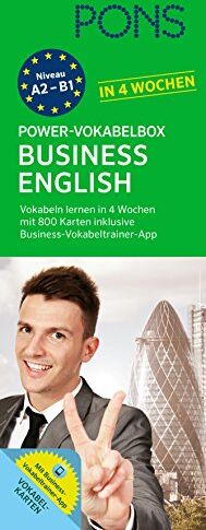PONS Power-Vokabelbox Business English in 4 Wochen: 800 Vokabelkarten plus Wortschatztrainer-App - Preis vom 17.10.2026 19:25:27 h