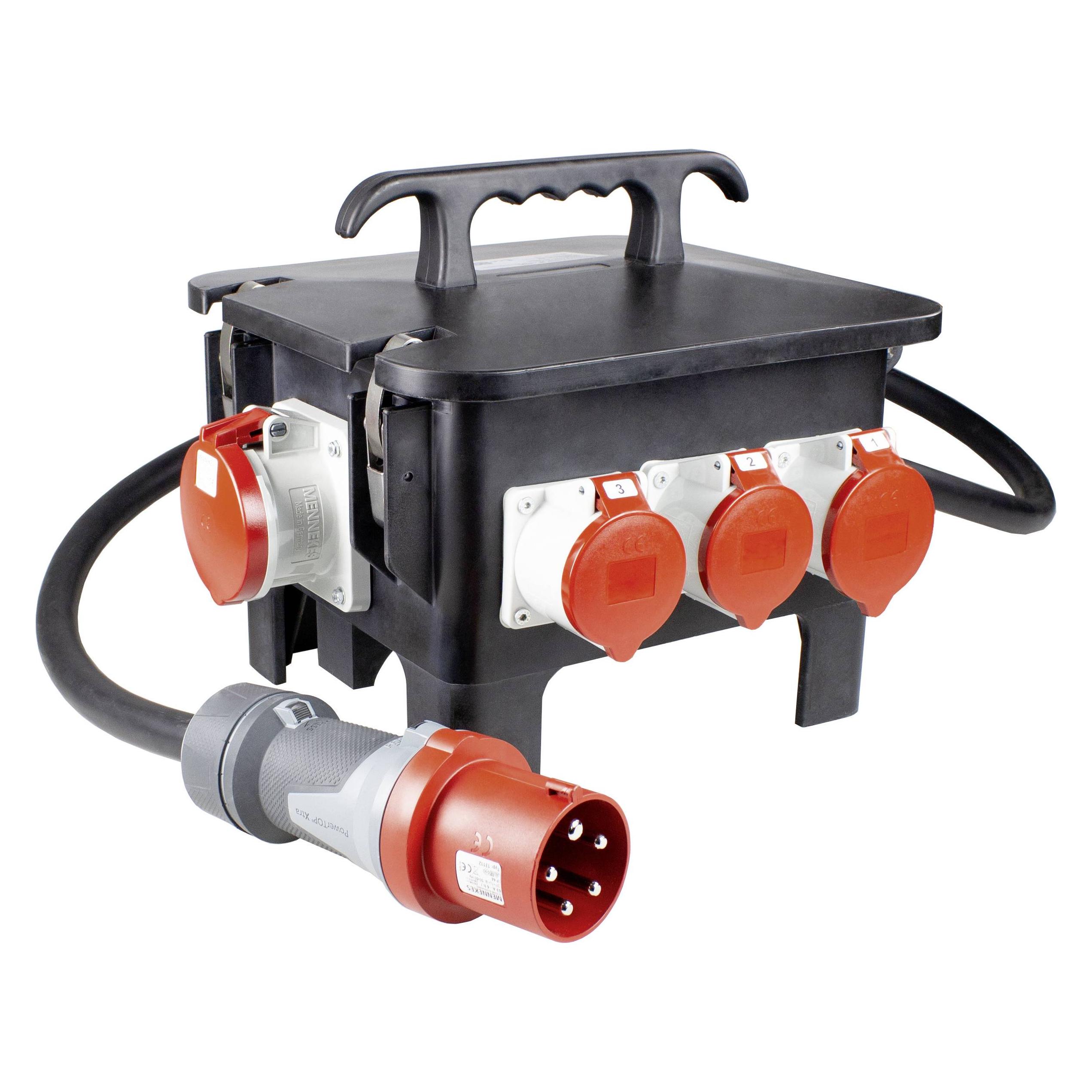 As - Schwabe Mobiler Baustellen-Stromverteiler (7x, CEE 16/5, CEE 32/5, CEE 63/5, CEE 7/3) (61562)