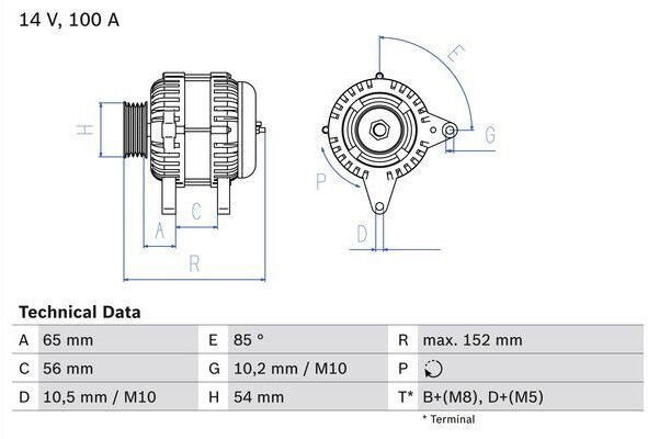 Bosch 0 986 047 270 Generator