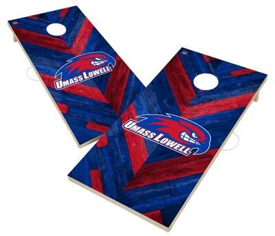 Skip's Garage Massachusetts Lowell River Hawks Cornhole Board Set