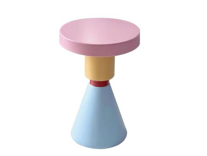 9bbhfJw4R Couchtisch im Landhausstil Bunter Kleiner runder Sofa-Beistelltisch, Mini-Aufbewahrungstisch