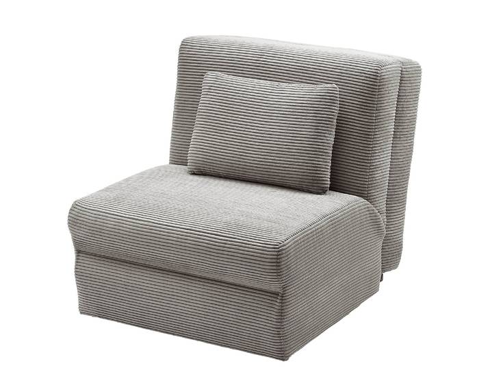 Schlafsofa Remmer Silber/Silber Cord 85 x 90 x 105cm Modern