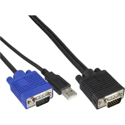 INLINE KVM Kabelsatz, USB, für 19" KVM Switch, Länge 1,8m