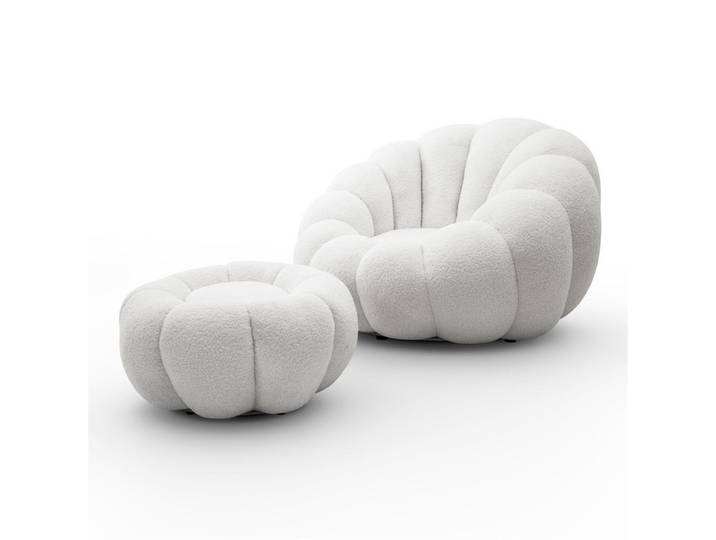 DREHSESSEL FLUFFY mit Fußstütze
