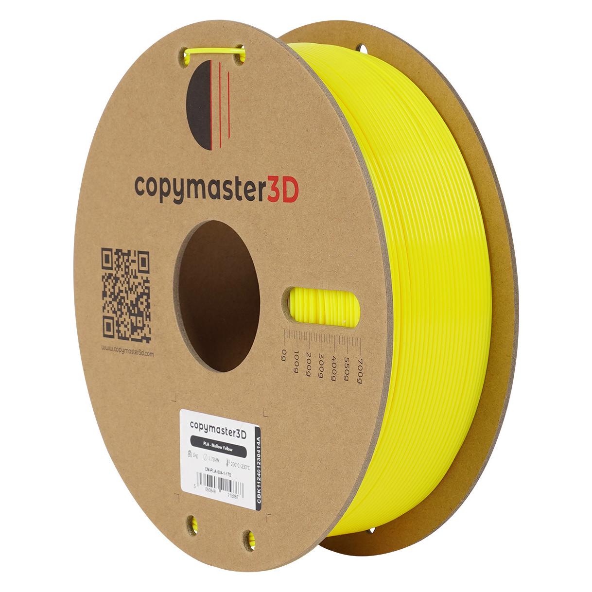 Copymaster3D PLA Filament for 3D Printer, 1.75 mm, Yellow (1000 g, 1.75 mm) (CM-PLA-004-1-175)