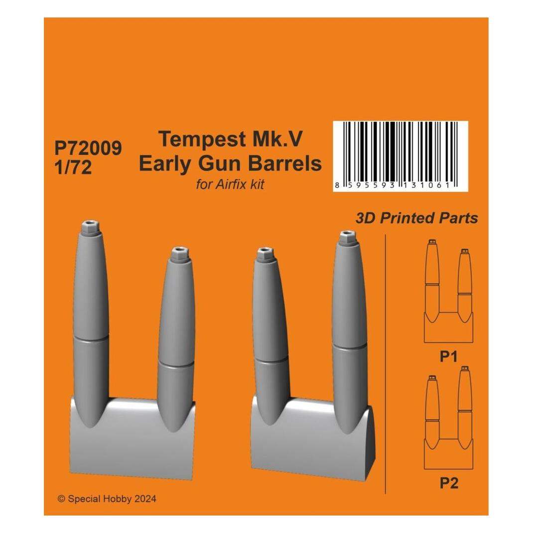 CMK Tempest Mk.V Early Gun Barrels 1/72 (129-P72009)