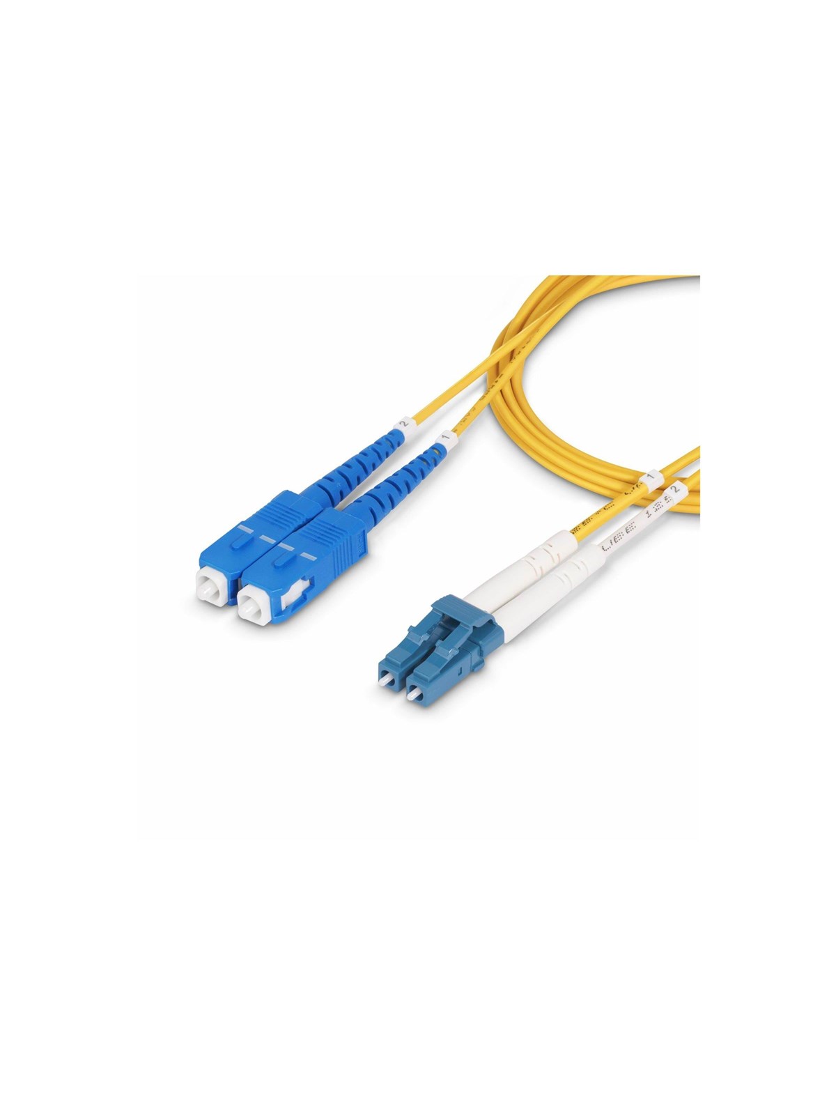 StarTech.com 7m (23ft) LC to SC (UPC) OS2 Single Mode Duplex Fiber Optic Cable - 7 m - yellow - Gelb - 7m