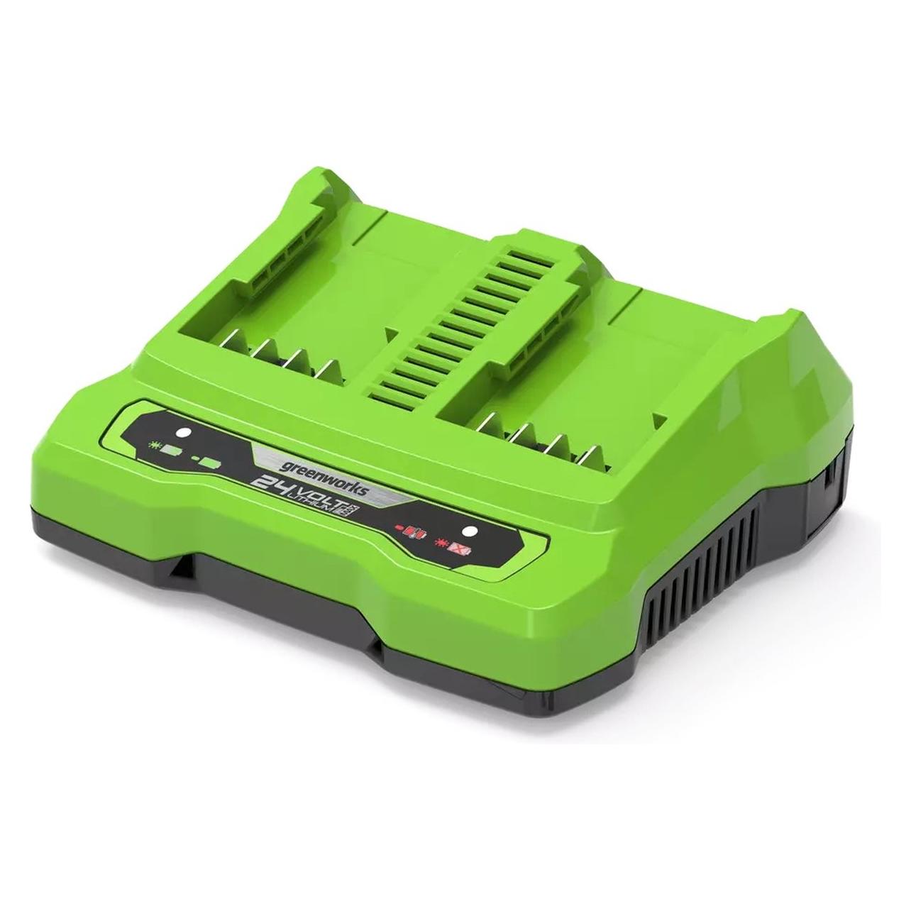 Greenworks G24X2UC4 24V+24V Doppelsteckdosen-Ladegerät 4Ah (2933207)