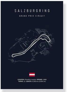 Uplifted Finds F1 Race Track Canvas Painting   Classic Morocco & Imola Circuit Art   Professional Executive Home & Office Decor xl020 13 30 X 40 Cm Unframed