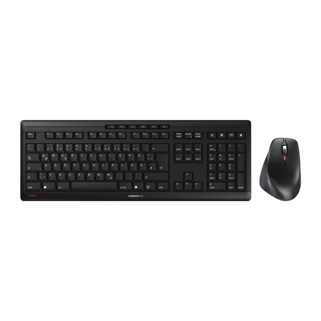 CHERRY Stream Desktop Comfort Deutsch 2.4 GHz und USB schwarz