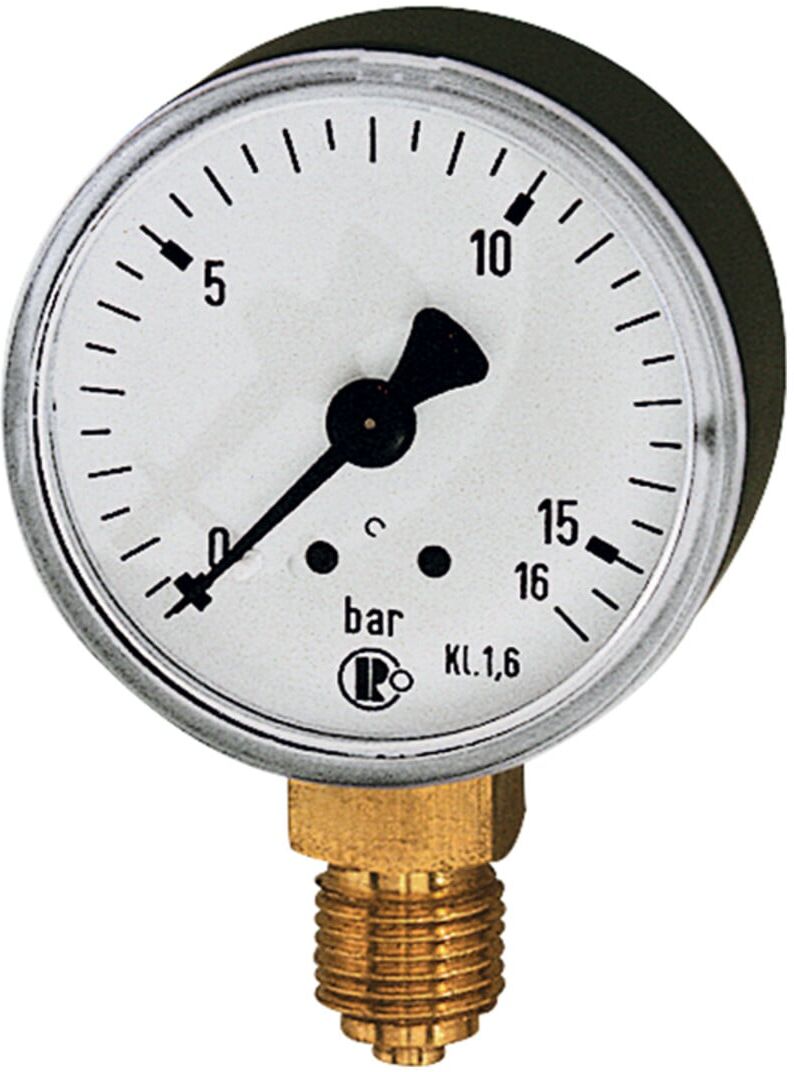 Riegler Standardmanometer, Stahlblechgeh., G 1/4 unten, 0 - 6,0 bar, Ã˜ 63 (116)