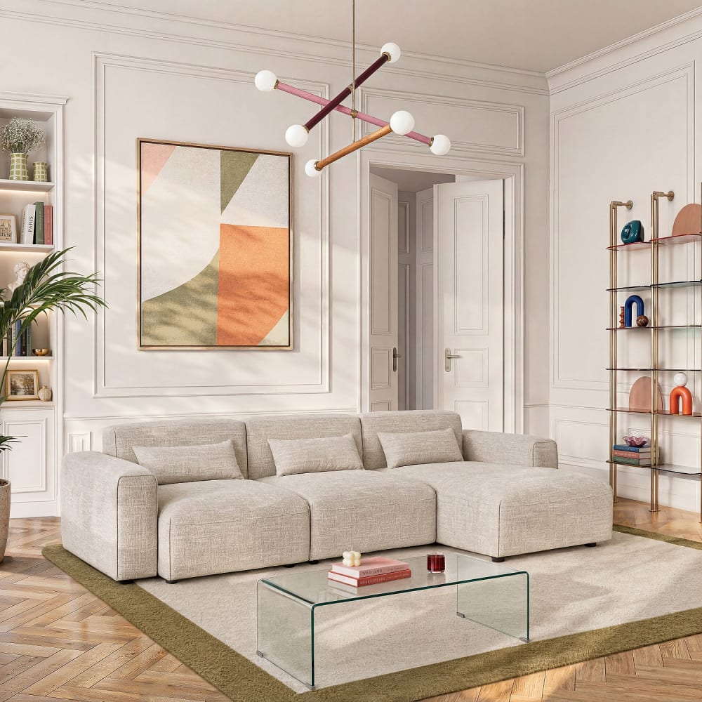 Habitat Table basse - verre trempé Transparent 110x35x55cm